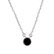 Колье серебряное с черной эмалью круг 1