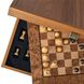 SW4234J Manopoulos Walnut Burl Chessboard 34cm with Staunton wooden Chessmen 6.5cm 4