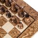 SW4234J Manopoulos Walnut Burl Chessboard 34cm with Staunton wooden Chessmen 6.5cm 7