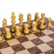 SW4234J Manopoulos Walnut Burl Chessboard 34cm with Staunton wooden Chessmen 6.5cm 5