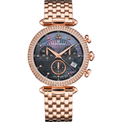 Часы наручные женские Claude Bernard 10230 37RM NANR, кварц, перламутровый циферблат, Swarovski, покрытие PVD