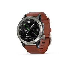 Смарт-годинник Garmin D2 Delta з коричневим шкіряним ремінцем