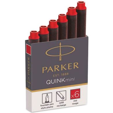 Картриджи для ручек Parker Quink Mini /6шт. крас. 11 510R