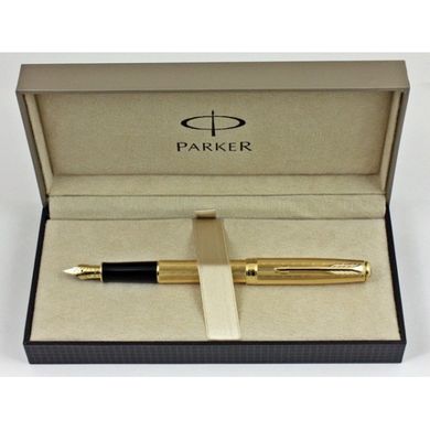Пір'яна ручка Parker Sonnet Chiselled Gold GT FP 85 412G
