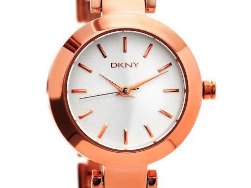 Часы наручные женские DKNY NY2400 кварцевые, на браслете, цвет розового золота, США