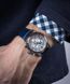 Часы наручные мужские Aerowatch 84934 AA08 с серебристым корпусом и синим кожаным ремешком 4