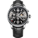 Годинник-хронографія наручні чоловічі Aerowatch 69989 AA02 кварцові з фазою Місяця, чорний шкіряний ремінець 1