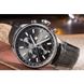 Часы-хронограф наручные мужские Aerowatch 69989 AA02 с фазой Луны, черный кожаный ремешок, автоподзавод 3
