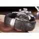 Часы-хронограф наручные мужские Aerowatch 69989 AA02 с фазой Луны, черный кожаный ремешок, автоподзавод 4