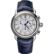 Часы наручные мужские Aerowatch 84934 AA08 с серебристым корпусом и синим кожаным ремешком 1