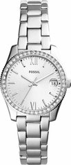 Часы наручные женские FOSSIL ES4317 кварцевые, с фианитами, серебристые, США