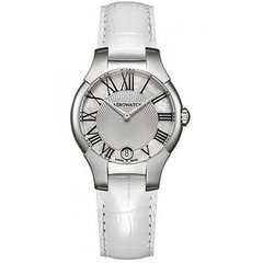 Часы наручные женские Aerowatch 06964 AA03 кварцевые с датой, белый кожаный ремешок