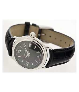 Часы наручные мужские Aerowatch 24924 AA03 кварцевые, с датой, черный кожаный ремешок