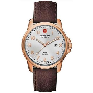 Часы наручные мужские Swiss Military-Hanowa 06-4141.2.09.001 кварцевые, коричневый ремешок из кожи, Швейцария