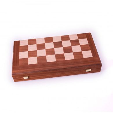 TS1MBLA Manopoulos Backgammon Mahogany with Black & Oak points - Combo