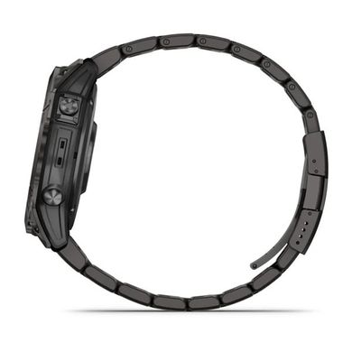 Смарт-часы Garmin Fenix ​​7X Pro - Sapphire Solar Edition - темно-серый титан DLC Carbon с титановым браслетом