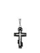 Хрестик срібний з емаллю 2