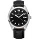 Часы наручные мужские Claude Bernard 53019 3CN NIN, кварц, с датой на черном циферблате, черный ремень из кожи 1