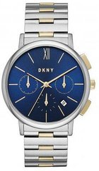 Часы-хронограф наручные женские DKNY NY2542 кварцевые, цвет серебристо-золотой, США