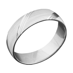 Серебряное обручальное кольцо 16.5