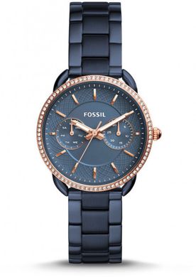 Годинники наручні жіночі FOSSIL ES4259 кварцові, на браслеті, сині, США