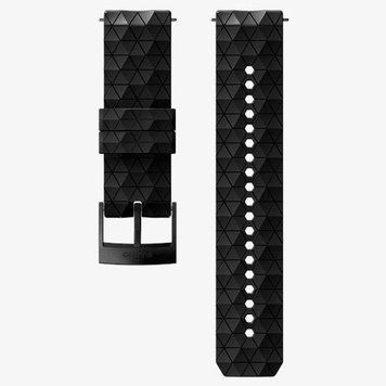 Силіконовий ремінець для смарт-годинника  24 EXP2 SILICONE STRAP BLACK/BLACK M ЧЕРНЫЙ