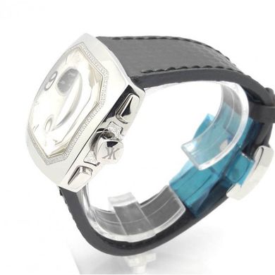 Часы наручные женские Korloff TKCD6FG, кварцевый хронограф с бриллиантами, серый кожаный ремешок
