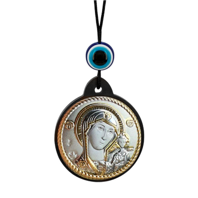 Брелок ікона Казанська Богоматір срібна з позолотою