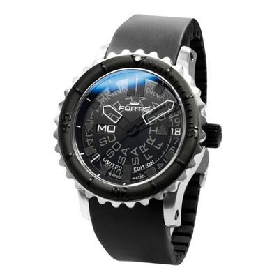 Швейцарские часы наручные мужские FORTIS 675.10.81 K на каучуковом ремешке, механика с автоподзаводом