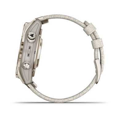 Смарт-часы Garmin Epix Pro (Gen 2) - Sapphire Edition 42 mm - нежно-золотистые с нейлоновым ремешком