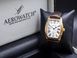 Часы наручные мужские Aerowatch 60959 RO01, механика с автоподзаводом, "бочка", коричневый ремешок из кожи 5