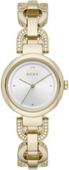 Часы наручные женские DKNY NY2850 кварцевые, браслет с фианитами, цвет желтого золота, США