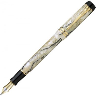 Ручка перьевая Parker Duofold Pearl and Black NEW FP 97 612Ж с золотым пером