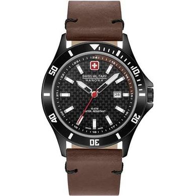 Часы наручные мужские Swiss Military-Hanowa 06-4161.2.30.007.05 кварцевые, ремешок из кожи, Швейцария