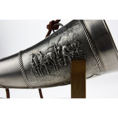 Ріг на дерев'яній підставці «Гамбрінус» 12628 Artina Drinking Horn Stand on „Gambrinus“ 19.5 cm
