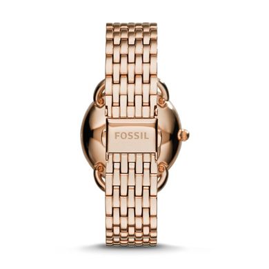 Часы наручные женские FOSSIL ES3713 кварцевые, на браслете, цвет розового золота, США