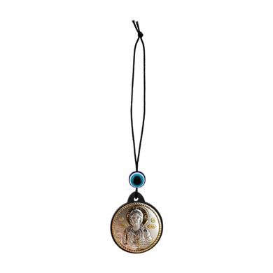 Брелок икона Спаситель серебряная с позолотой