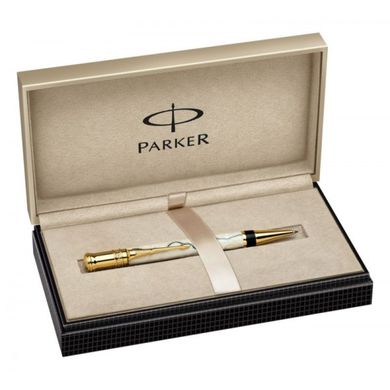 Ручка кулькова Parker Duofold Pearl and Black NEW BP 91 632Ж з акрилу з позолотою