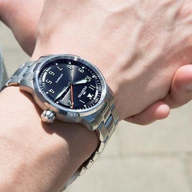 Швейцарские часы наручные мужские FORTIS 704.21.11 M на стальном браслете, механика/автоподзавод