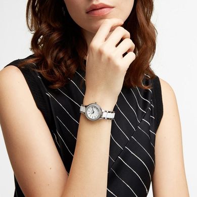 Часы наручные женские DKNY NY2494 кварцевые, с фианитами, сталь/керамика, США