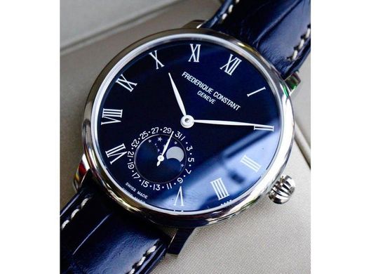 Часы наручные мужские FREDERIQUE CONSTANT SLIMLINE MOONPHASE MANUFACTURE FC-705NR4S6