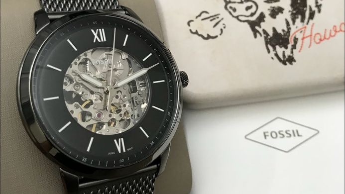 Часы наручные мужские FOSSIL ME3185 автоподзавод, "миланский" браслет, США