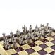 SK3RED Manopoulos Greek Roman Period chess set with gold-silver chessmen/Red chessboard on wooden box 27cm 4