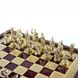 SK3RED Manopoulos Greek Roman Period chess set with gold-silver chessmen/Red chessboard on wooden box 27cm 5