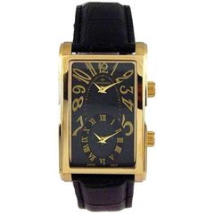 Часы наручные мужские Continental 5008-GP158 кварцевые, с функцией второго часового пояса, кожаный ремешок