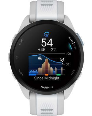 Смарт-часы Garmin Forerunner 165, силиконовый ремешок цвета туманно-серый/белый камень