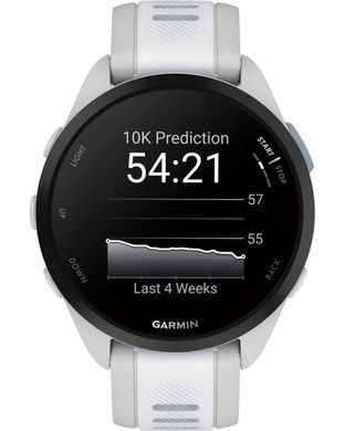 Смарт-часы Garmin Forerunner 165, силиконовый ремешок цвета туманно-серый/белый камень