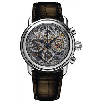 Часы-хронограф наручные мужские Aerowatch 61901 AA20SQ LE №97, механика с автоподзаводом, скелетон