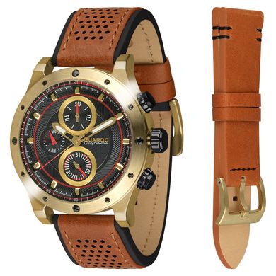 Мужские наручные часы Guardo S01355 GBBr +Ремень