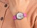 Часы наручные женские Aerowatch 44960 AA05 кварцевые с бабочками и бриллиантом, розовый кожаный ремешок 7